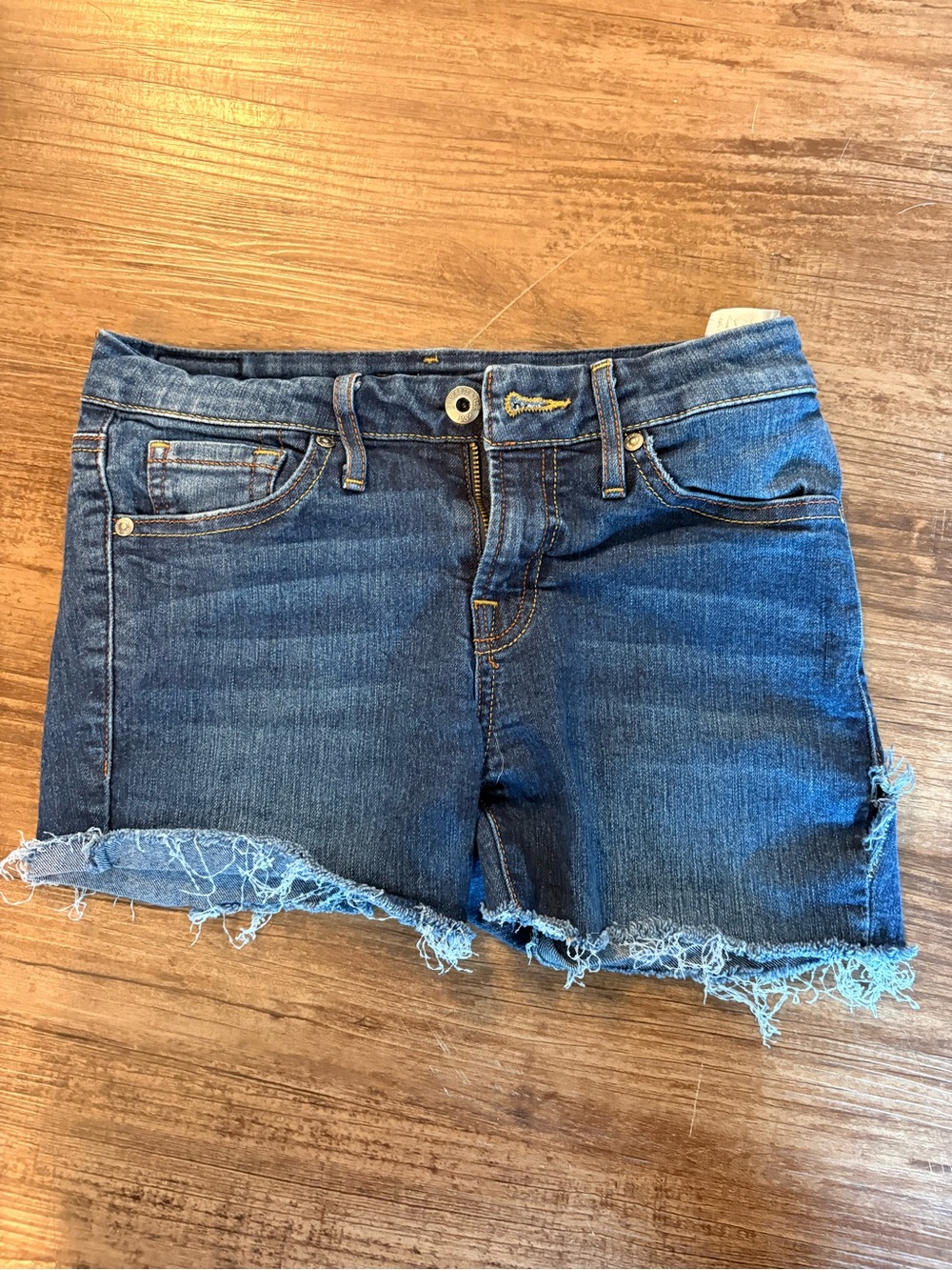 Guess Dark Blue Distressed Denim Shorts. Size 25